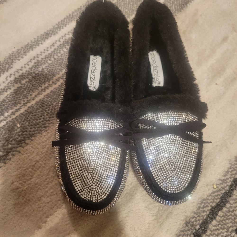 Brand new crystals moccasins